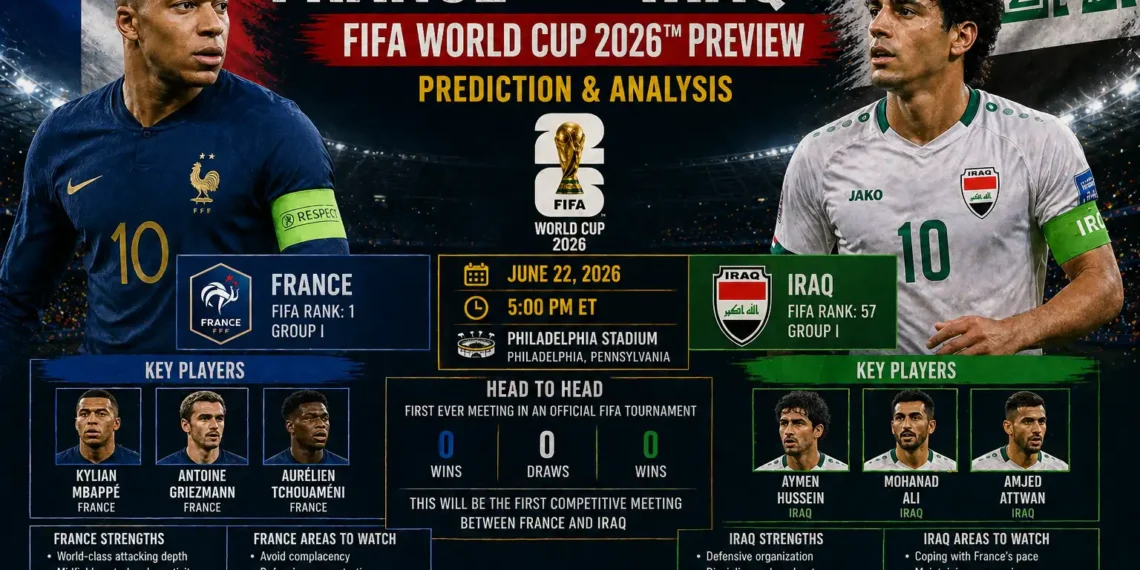 Francia se enfrenta a Irak: horarios, TV y detalles del partido por el Mundial 2026