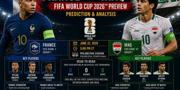 Francia se enfrenta a Irak: horarios, TV y detalles del partido por el Mundial 2026