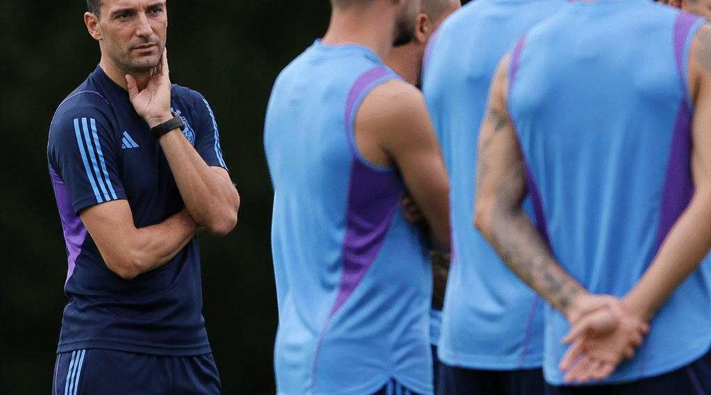 El entrenamiento del equipo nacional: Scaloni emocionado por su creación y las razones para repetir el eleven ante Suiza