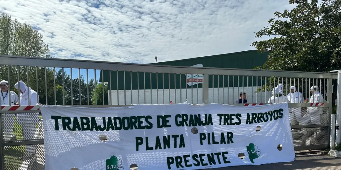 Granja Tres Arroyos ofreció pagar parte de los salarios adeudados con pollos en Pilar